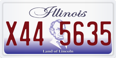 IL license plate X445635