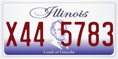 IL license plate X445783