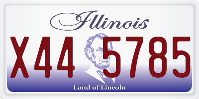 IL license plate X445785