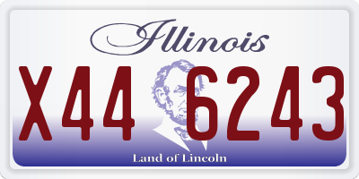IL license plate X446243