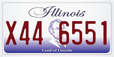 IL license plate X446551