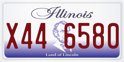 IL license plate X446580