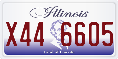 IL license plate X446605