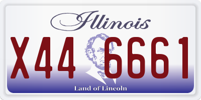IL license plate X446661