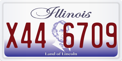 IL license plate X446709