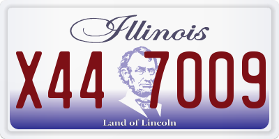 IL license plate X447009