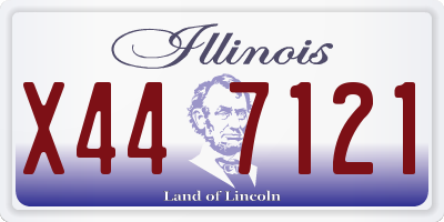 IL license plate X447121