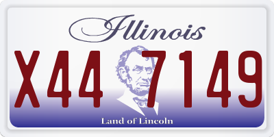 IL license plate X447149