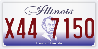 IL license plate X447150