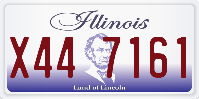 IL license plate X447161