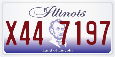 IL license plate X447197