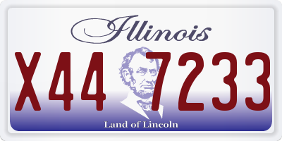 IL license plate X447233