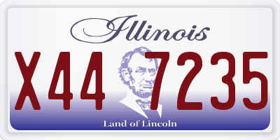 IL license plate X447235