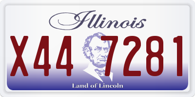 IL license plate X447281