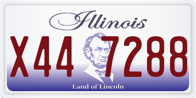 IL license plate X447288
