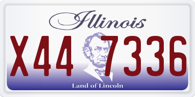 IL license plate X447336