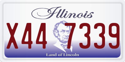 IL license plate X447339