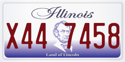 IL license plate X447458
