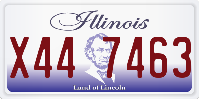 IL license plate X447463