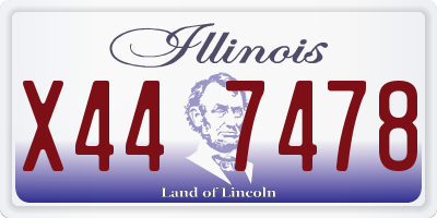 IL license plate X447478