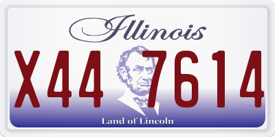 IL license plate X447614