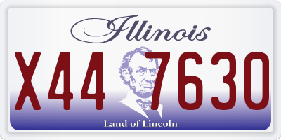 IL license plate X447630