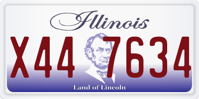 IL license plate X447634