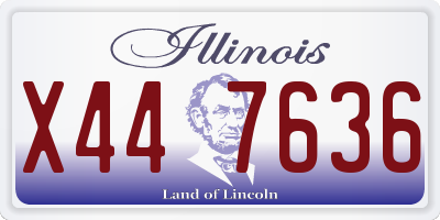 IL license plate X447636