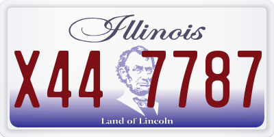 IL license plate X447787