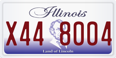 IL license plate X448004