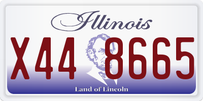 IL license plate X448665
