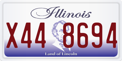 IL license plate X448694