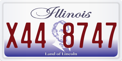 IL license plate X448747