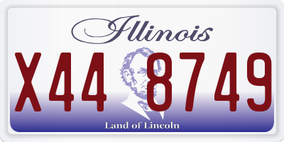 IL license plate X448749