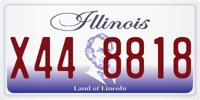 IL license plate X448818