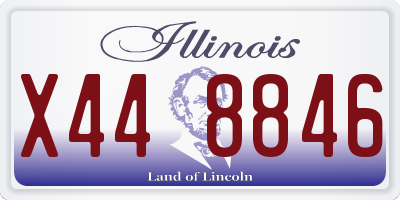 IL license plate X448846