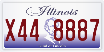IL license plate X448887