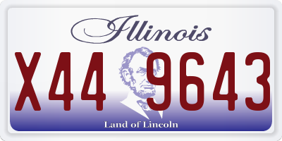 IL license plate X449643