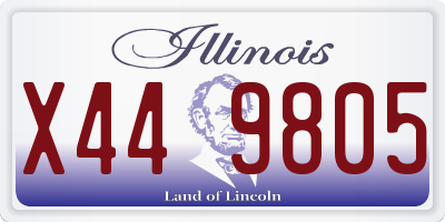 IL license plate X449805