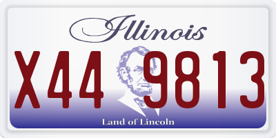IL license plate X449813