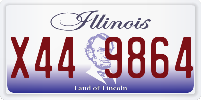 IL license plate X449864
