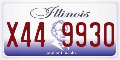 IL license plate X449930