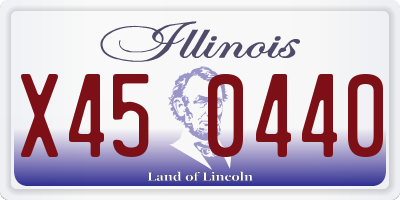 IL license plate X450440