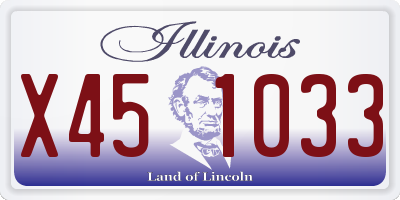 IL license plate X451033