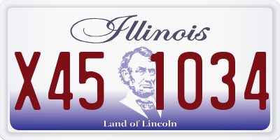 IL license plate X451034