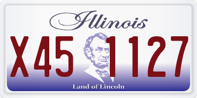 IL license plate X451127