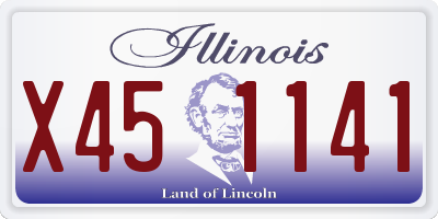 IL license plate X451141