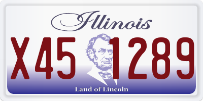 IL license plate X451289