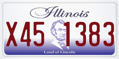 IL license plate X451383