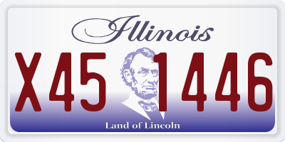 IL license plate X451446